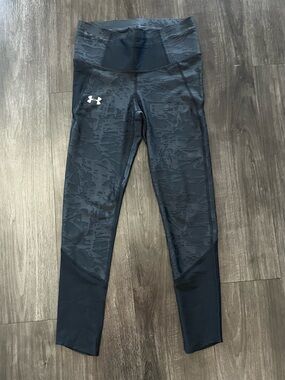 Under Armour Black Camouflage-Texture High Waist Leggings
